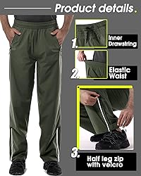 33,000ft Men's Rain Pants Waterproof, Windproof