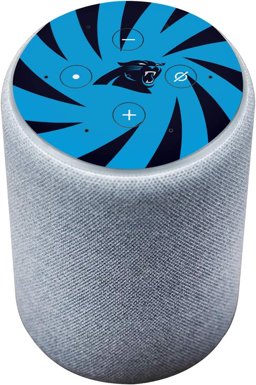 Head Case Designs Officially Licensed NFL Team Colour Stripes Carolina Panthers Matte Vinyl Sticker Skin Decal Cover Compatible with Amazon Echo Plus (2nd Gen)