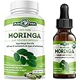 PURA VIDA MORINGA Capsules (120 Count) and Moringa Leaf Extract Drops (2fl oz)