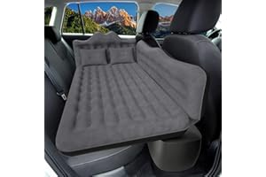 DikaSun Car Air Mattress, Inflatable SUV Truck Air Mattress Back Seat Camping Bed Thickened Car Sleeping Pad for Travel, Car Bed SUV Mattress with Air Pump 2 Pillows