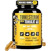 Turkesterone 17,500mg [Max Potency] + BioPerine® for High Absorption Supplement with Tongkat Ali - Increase Lean Muscle Growth & Recovery, Drive & Stamina - USA Made & Non GMO - 120 V Capsules