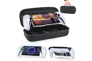 Younik PS Portal Case, 4 In 1 PS Portal Accessories with Hard Shell Carrying Case, 2 Screen Protectors and Clear Protective Cover Case