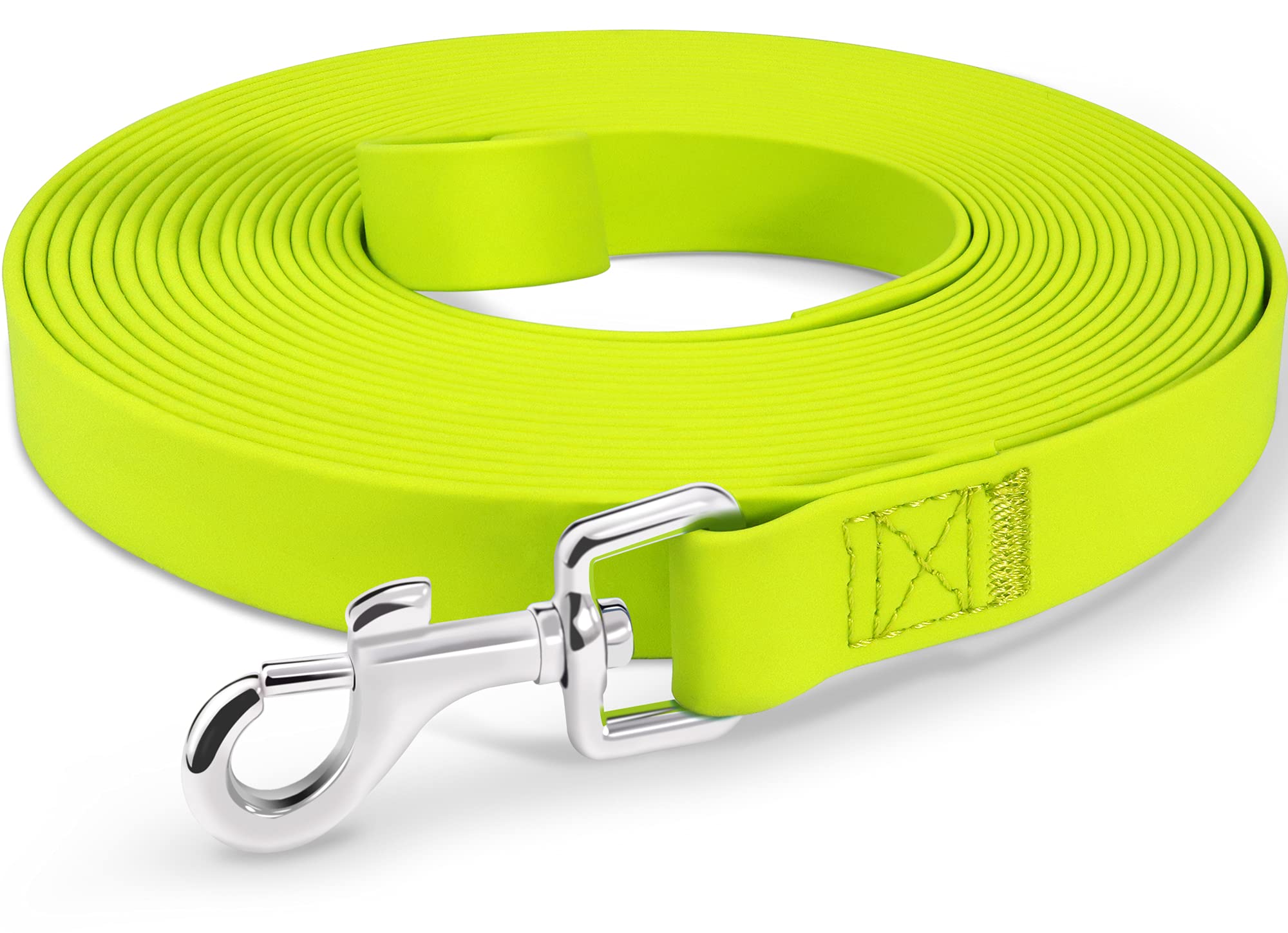 Joytale 5M 10M 15M 20M Long Line Dog Lead, Waterproof Training Lead for Medium, Large and Extra Large Dogs, Strong Long Dog Leash, Neon Yellow, 10M