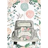 Just Married Floral Garden Flag Wedding Day Mr. & Mrs. 12.5" x 18" Briarwood Lane