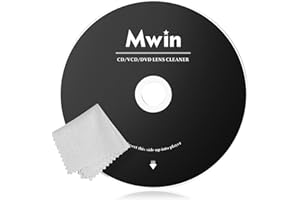 Mwin CD Cleaner Disc for CD Player, Safe and Effective Laser Lens Cleaning Disc, CD/VCD/DVD Player Lens Cleaner Set for Car and Home