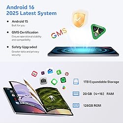 2025 Android 16 Tablet with Keyboard, 20GB+128GB 11