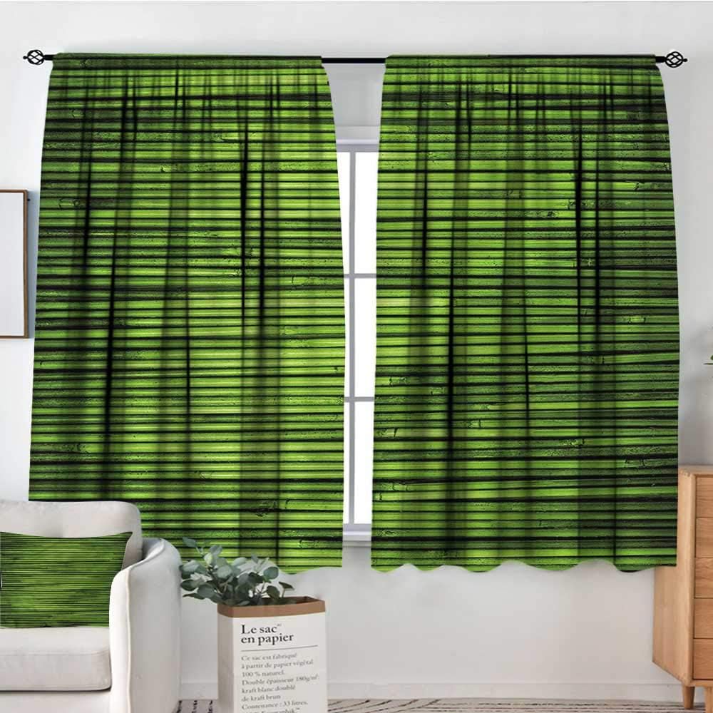 Sanring - Cortinas de bambú Tropical, 132 x 213 cm, diseño de Ramas de