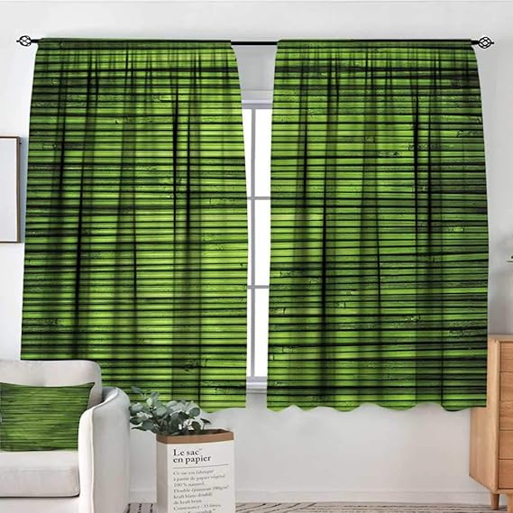 Sanring - Cortinas de bambú Tropical, 132 x 213 cm, diseño de Ramas de