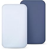 lulumoon Muslin Bassinet Sheets for Baby: Soft Bedside Sleeper Bassinet Fitted Sheets for Boys and Girls