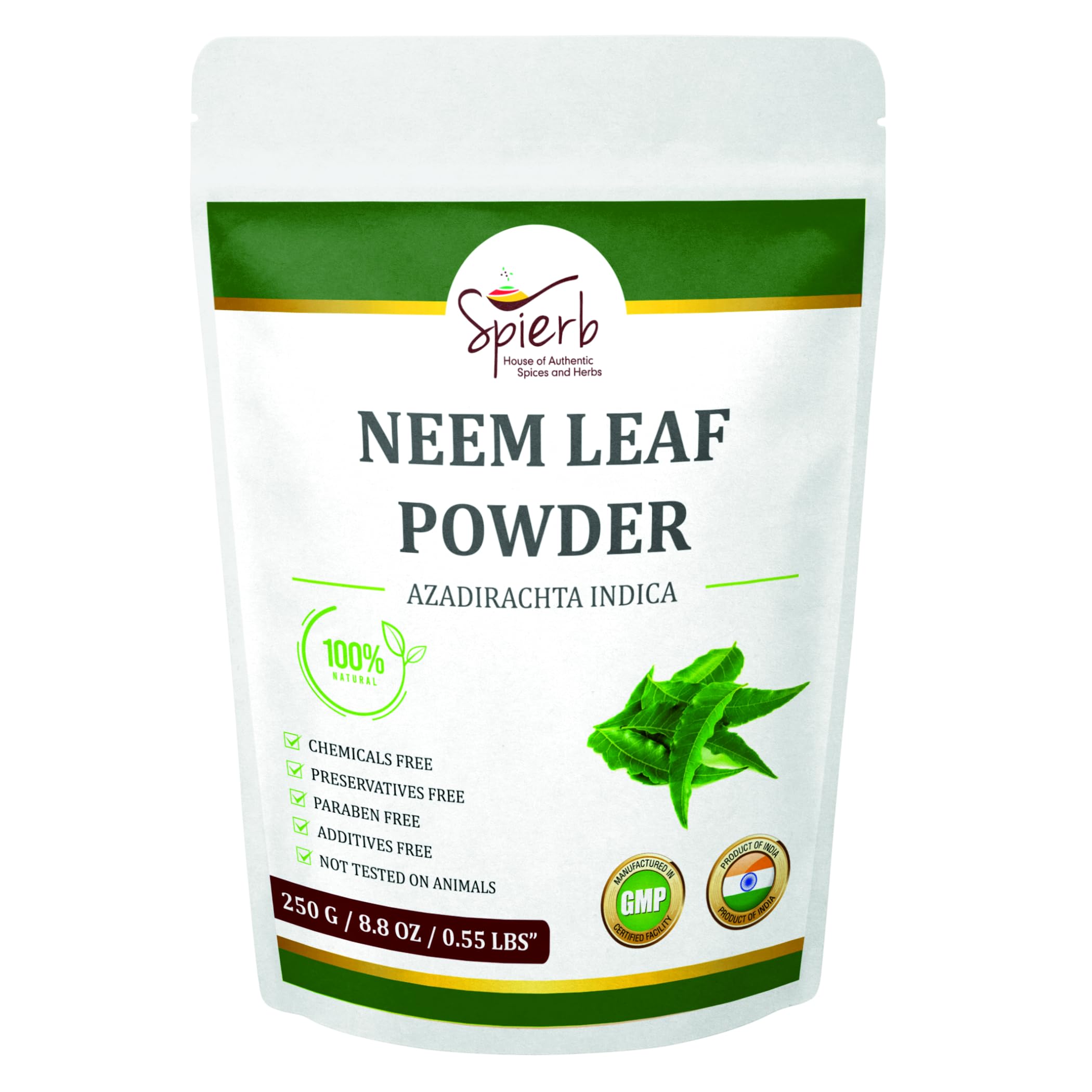 Spierb Neem Powder (250 g / 8.8 oz / 0.55 lbs) - Neem Leaf Powder
