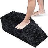 Gothic Curiosities Chenille Coffin Bath Mat - 32x20 Inch Coffin Rug, Soft, Thick, Water Absorbent, Machine Washable with Non-Slip PVC Backing - Spooktacular Gothic Bathroom Mat