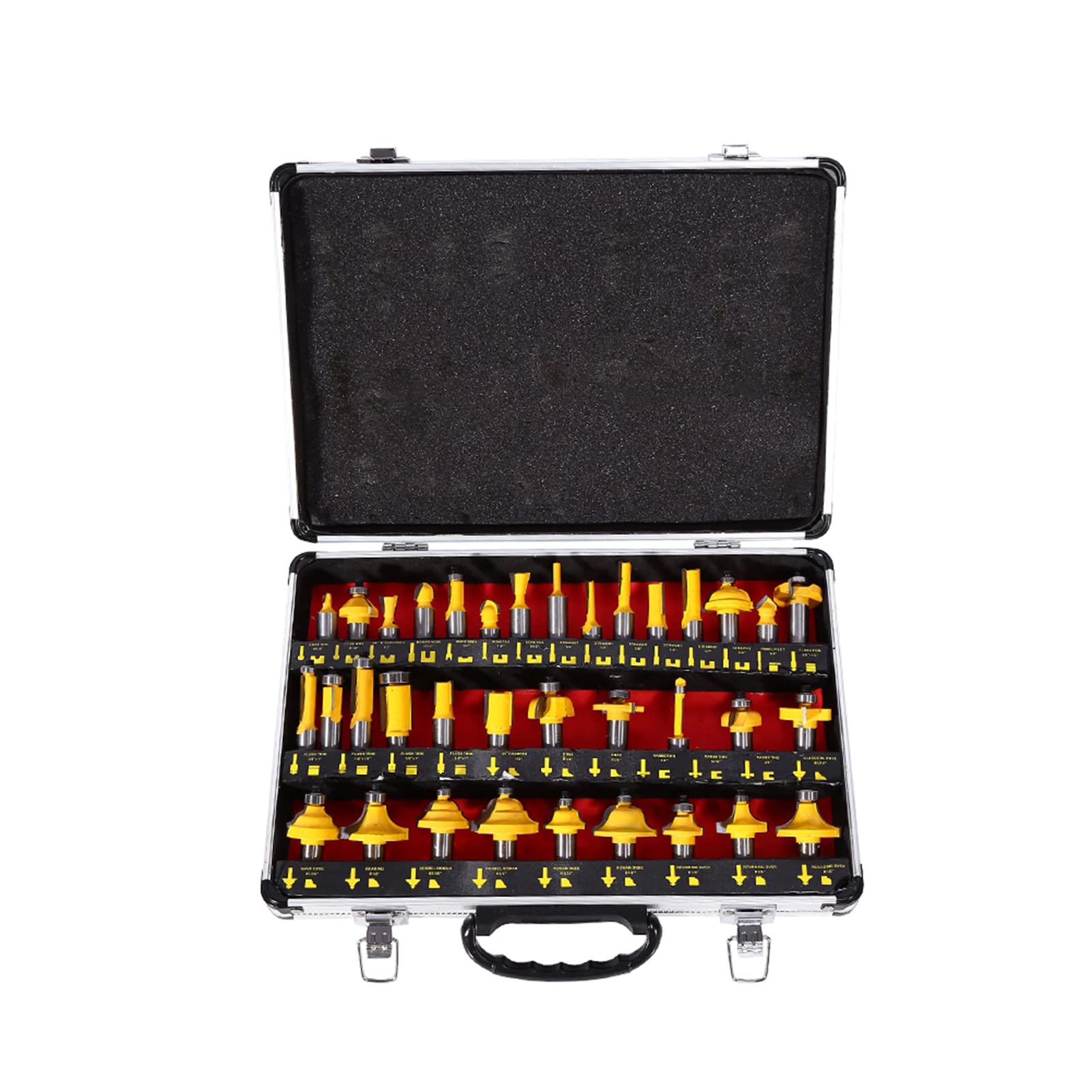 Router Bit Set, 35pcs Set 1 2 Inch Shank High Grade Alloy Milling Cutter Wood Milling Saw Cutter Woodworking Tool With Alloy Case For Home And Diy