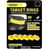 Epindon Target Rings | FPS Aim Assist Precision Motion Control | Compatible with PS5,PS4, Xbox Series X/S, Xbox One, Switch Pro Controllers, PC Gamepads Hard Strength/Yellow 6-Pack