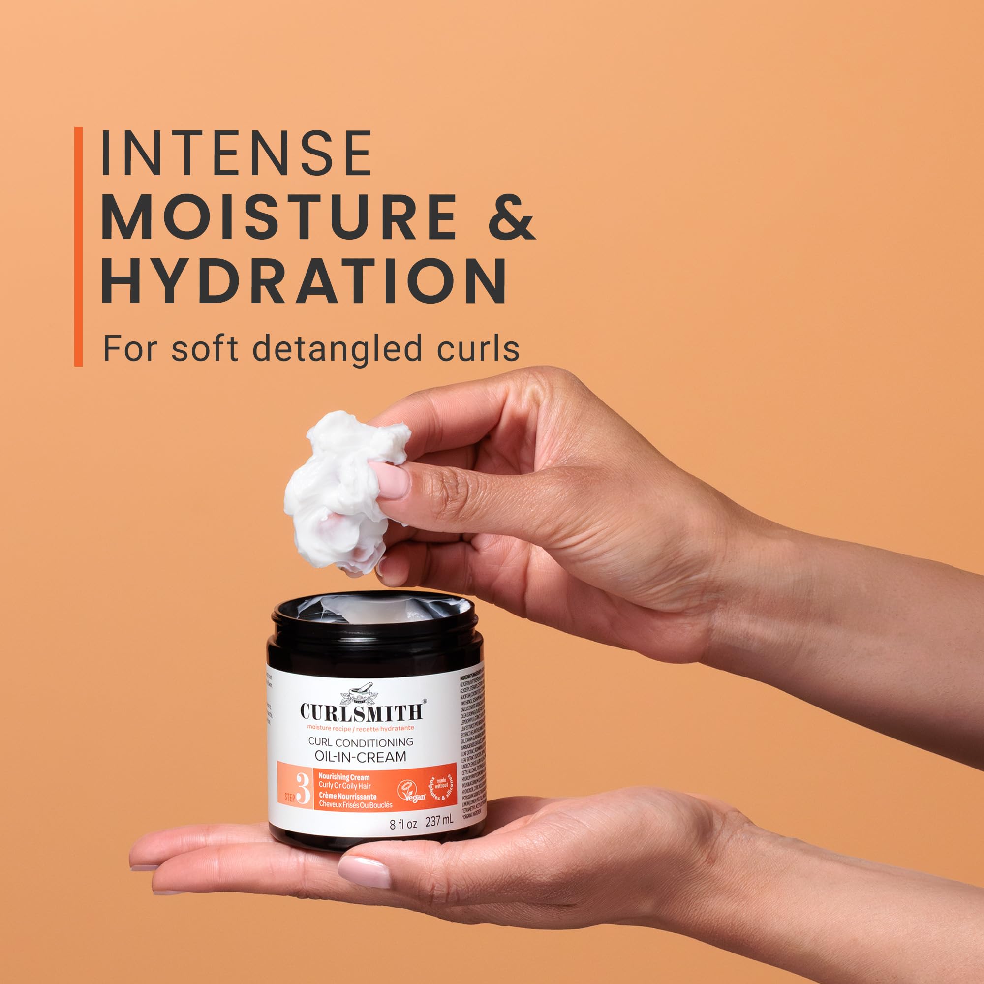 CURLSMITH Curl Conditioning Oil-in-Cream - Leave-In for Thick Curly Hair, Deep Moisture Curl Conditioner, For All Types, Vegan & Cruelty Free