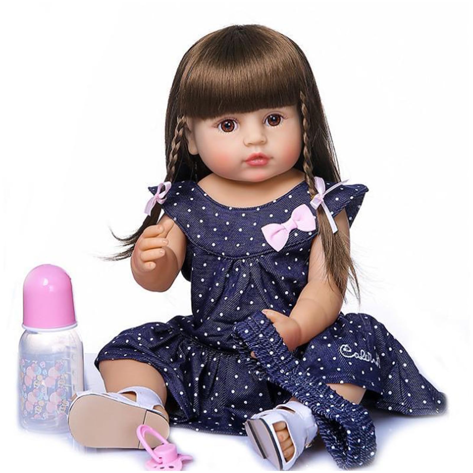 ZIYIUI Reborn Baby Dolls 22 inch Realistic Newborn That Look Real Baby Lifelike Real Full Body Silicone Reborn Dolls Real Looking Newborn Dolls Toys