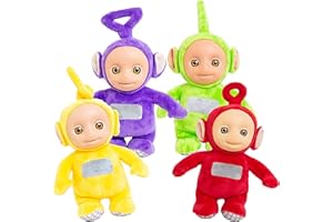 MIGHTY MOJO Teletubbies Talking Plush - Collector Pack of 4- Each Says Over Ten Phrases from The Show - Dolls Measures 11 Inches - Po, Laa Laa, Dipsy & Tinky Winky - Officially Licensed Stuffed Toy Cute Doll