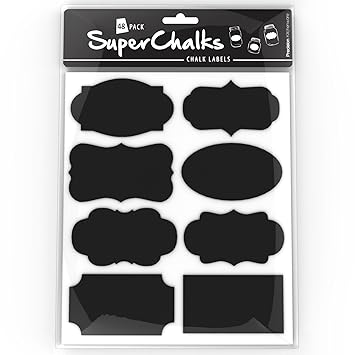 SuperChalks Decorative Chalkboard Labels - Perfect for Jars and ...