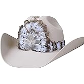 Osprey Feather Hat Band for Cowboy Hats and Fedoras for Men and Women Adjustable Western Style Accessory with Natural Feathers Handmade Rustic Look Classic Fit