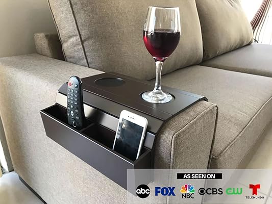 Sofa Arm Tray Table, Organizer for Remote, Phone, Snacks