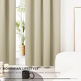 Deconovo Blackout Curtains Pencil Pleat Rod Pocket 2 Panels Orange Flame view 8