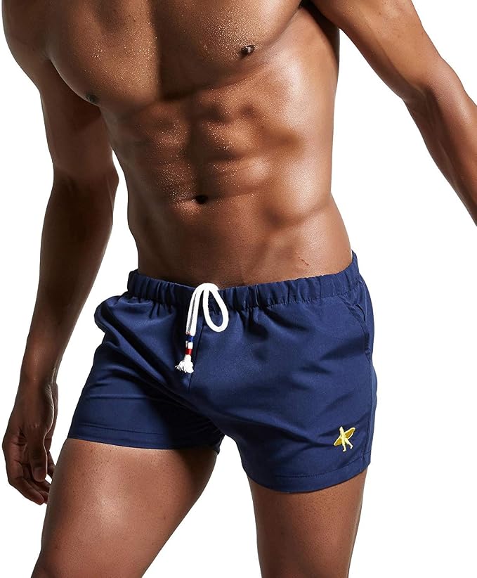 Short De Bain Homme Garçon - Maillot De Bain Imprimé Tropical, Poches Zippées, Séchage Rapide Pour Plage Et Piscine