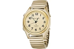 Hearkent Atomic American English Talking Watch Speaks clear and loud Time, Date and Alarm time stretch band is best gift for 