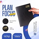 Karrma Ltd 2026 Diary Week to View A4 Hard Cover Black view 3