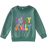 GLIGLITTR Toddler Baby Boy Girl Christmas Sweatshirt Xmas Holly Outfit Jolly Pullover Top Holiday Crewneck Long Sleeve Shirts