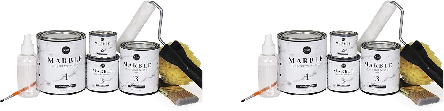 Amazon Com Giani Marble Countertop Paint Kit Carrara White Two