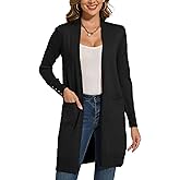 Spicy Sandia Women's Long Dressy Cardigan Sweaters with Pockets Lightweight Duster Coat