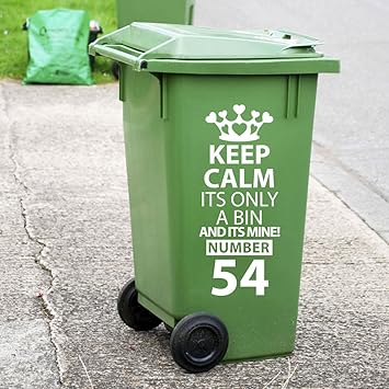 Recycling Wheelie Bin Custom Decals Dustbin Vinyl Stickers New