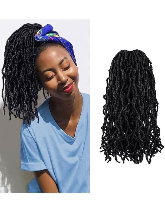 6 Packs Soft Locs Crochet Hair – 40 Zoll (101,6 Cm), Vorgefertigt, 1B Farbe, Für Goddess Locks