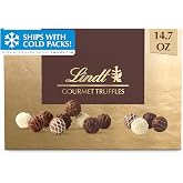Lindt Gourmet Truffles Assorted Chocolate Candy Gift Box, 14.7 oz.