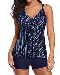 Yonique Women 2 Piece Flowy Tankini Swimsuits with