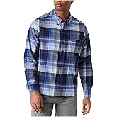 BASS Outdoor Mens Stretch Flannel Button Down Shirt with Collared Neck Standard