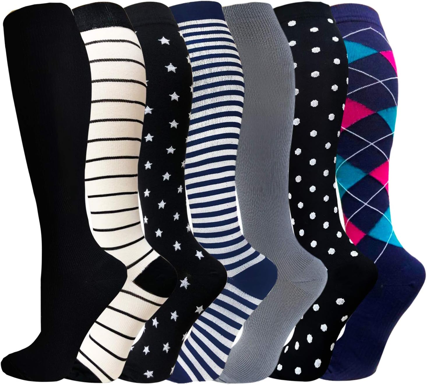 Compression Socks for Women & Men Circulation 20-30 Mmhg-Best for Running,Nurse,Travel,Cycling,Athletic