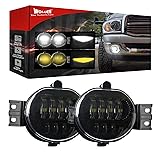 Upgraded Dual Color Super Bright LED Fog Lights for