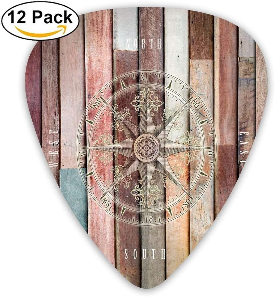 Navy Sea Life Yacht Theme Colored Wood Guitar Picks 12/Pack