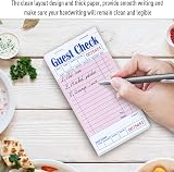 DGBDPACK EP-3632-1 Server Note Pads 5 Pack Pink Guest Check Books 250 Orders view 7
