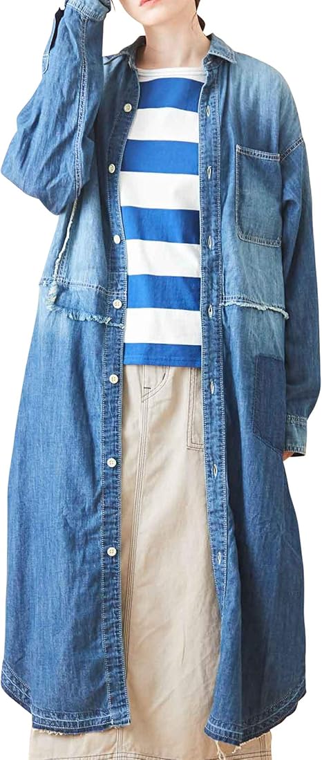 Amazon Co Jp Tobila トビラ 7 5オンスデニム 2way リメイク風 ワンピース レディース Mサイズ ブリーチ 服 ファッション小物