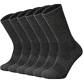 SOX TOWN Men's Merino Wool Cushion Crew Socks for Outdoor Hiking Hike Trail Performance Moisture Wicking Lightweight Summer