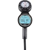 Cressi Scuba Diving Computer Console - Pressure Gauge, Compass - Console Donatello 3: Made in Italy