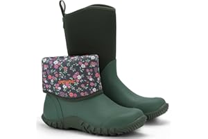 Showave Women’s Garden Boots Rubber Rain Boots For Women Waterproof Mud Boot Gardening Yard Boot For Farming Working Outdoor