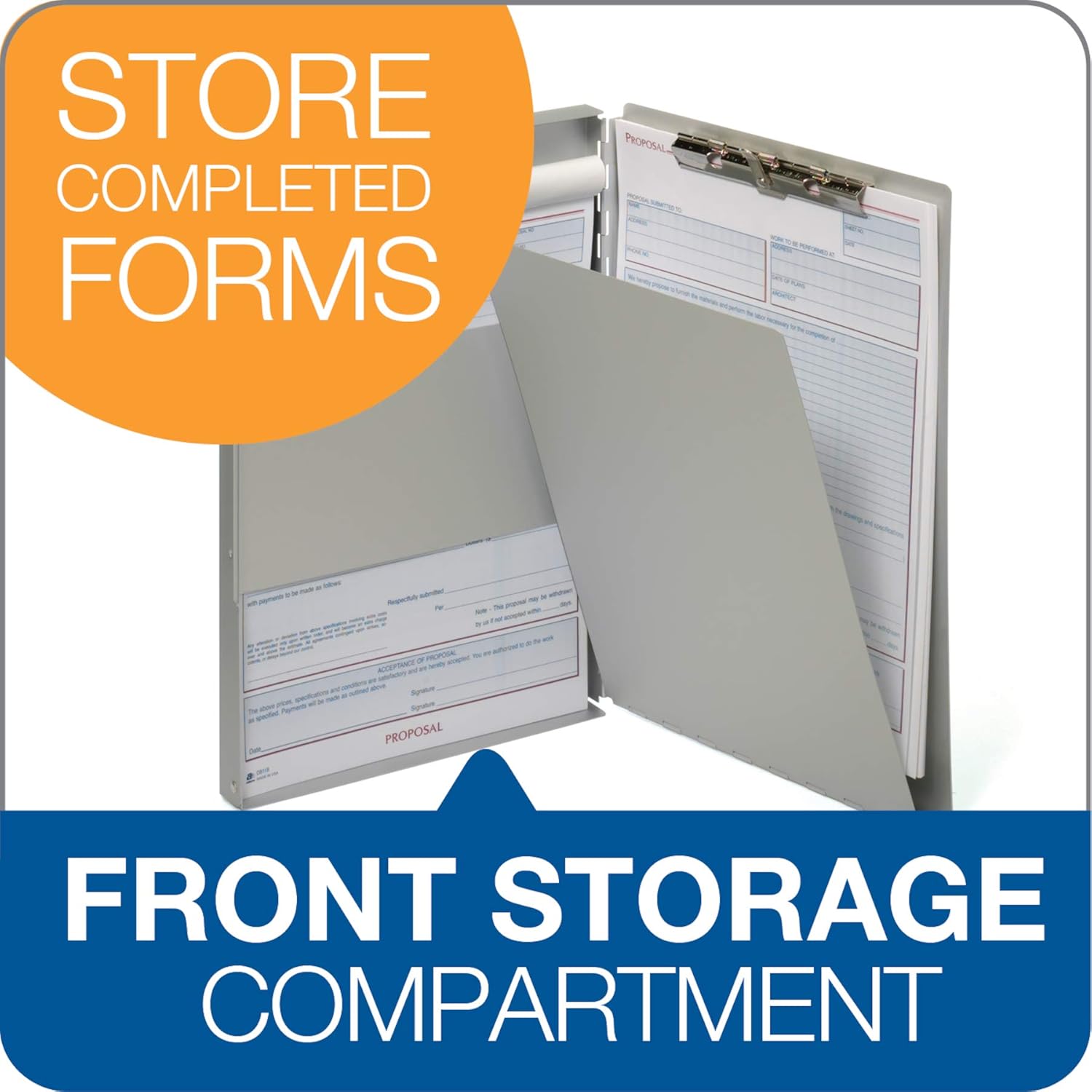Adams Forms Holder, Left Hinge, 8.5 x 12 Inches, Aluminum (AFH22) : Office Products