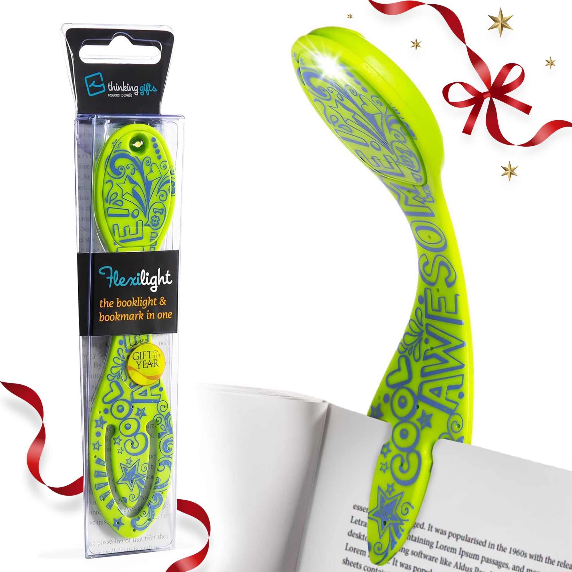 Flexilight Reading Light | 2 in 1 Bookmark Book Light | LED Clip On Reading Lamp | Children and Adult Book Torch | Book Accessories | Gift for Readers, Book Lovers