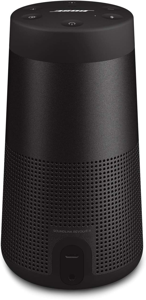 Bose SoundLink Revolve (Series II) Portable Bluetooth Speaker – Wireless Water-Resistant Speaker with 360° Sound, Black: Home Audio & Theater
