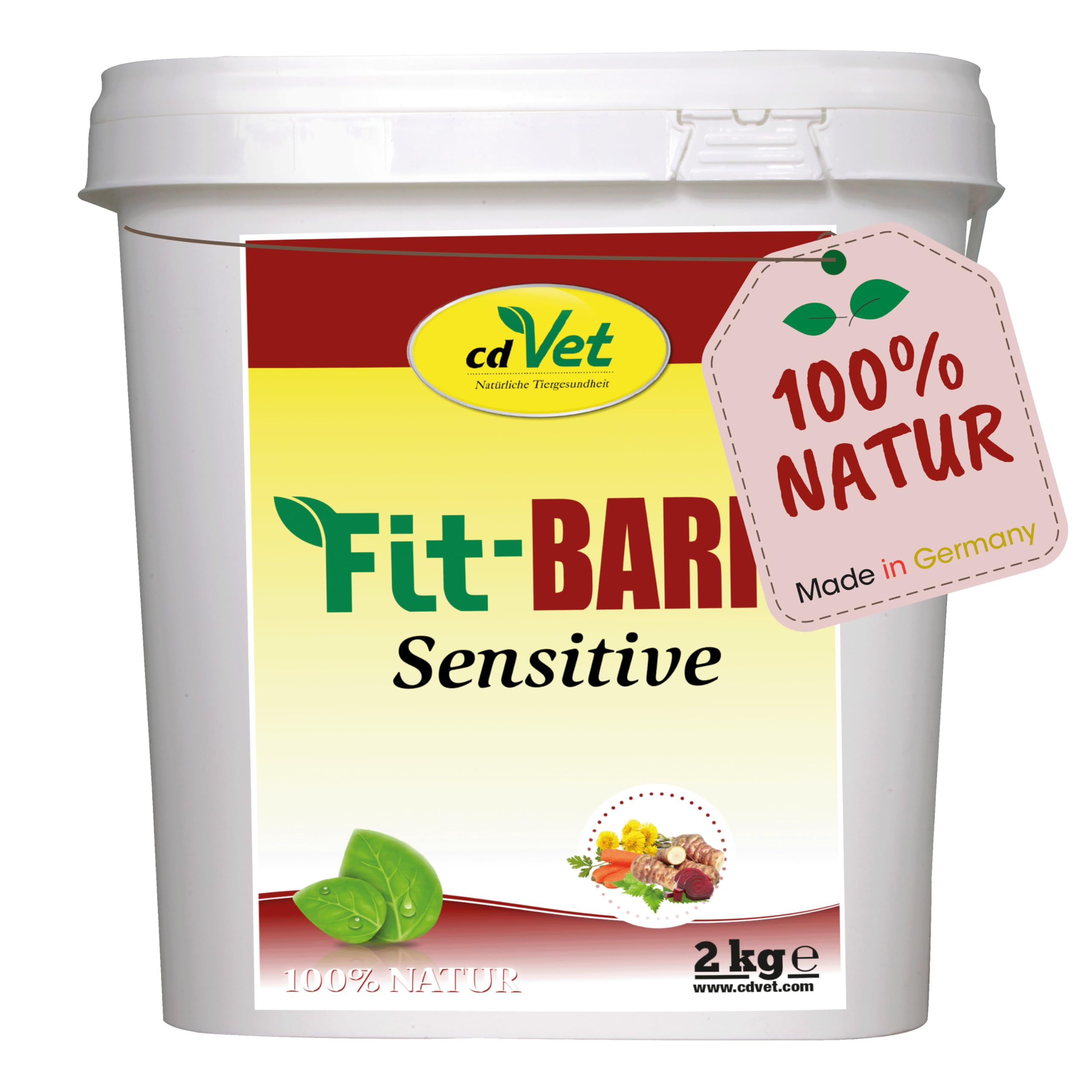 cdVet Naturprodukte Fit-BARF Sensitive 2 kg - Dog & Cat - grain-free - balanced nutrition in raw feeding - pancreas, kidney, liver, reduction diets - vitamins - BARF -