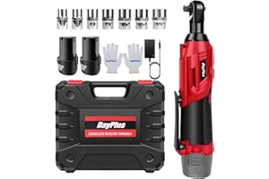 Cordless Electric Ratchet Wrench Kit, 0-2300 RPM 3/8 Inch Power Ratchet Wrench with Variable Speed Trigger 2X 1.5Ah Li-Ion Ba