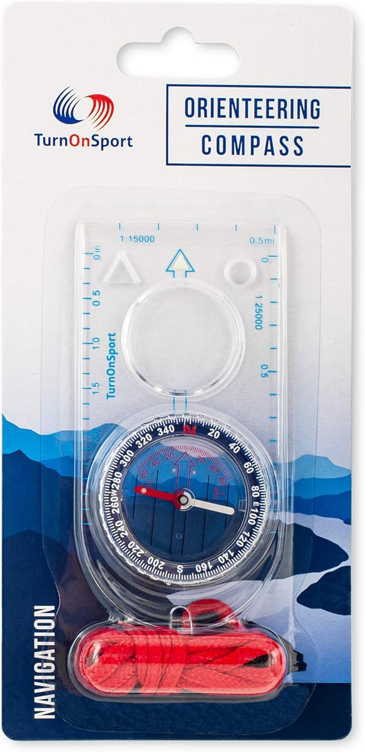 Orienteering Compass - Hiking Backpacking Compass - Advanced Scout Compass Camping and Navigation - Boy Scout Compass Kids - Professional Field Compass for Map Reading - Best Survival Gifts (Blue) : Sports & Outdoors