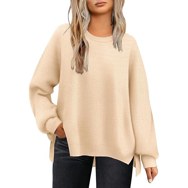 Suéter Oversize De Mujer HAPCOPE - Cuello Redondo, Manga Murciélago, Punto Acanalado